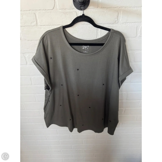 Top Short Sleeve By Maurices In Green, Size: 2x