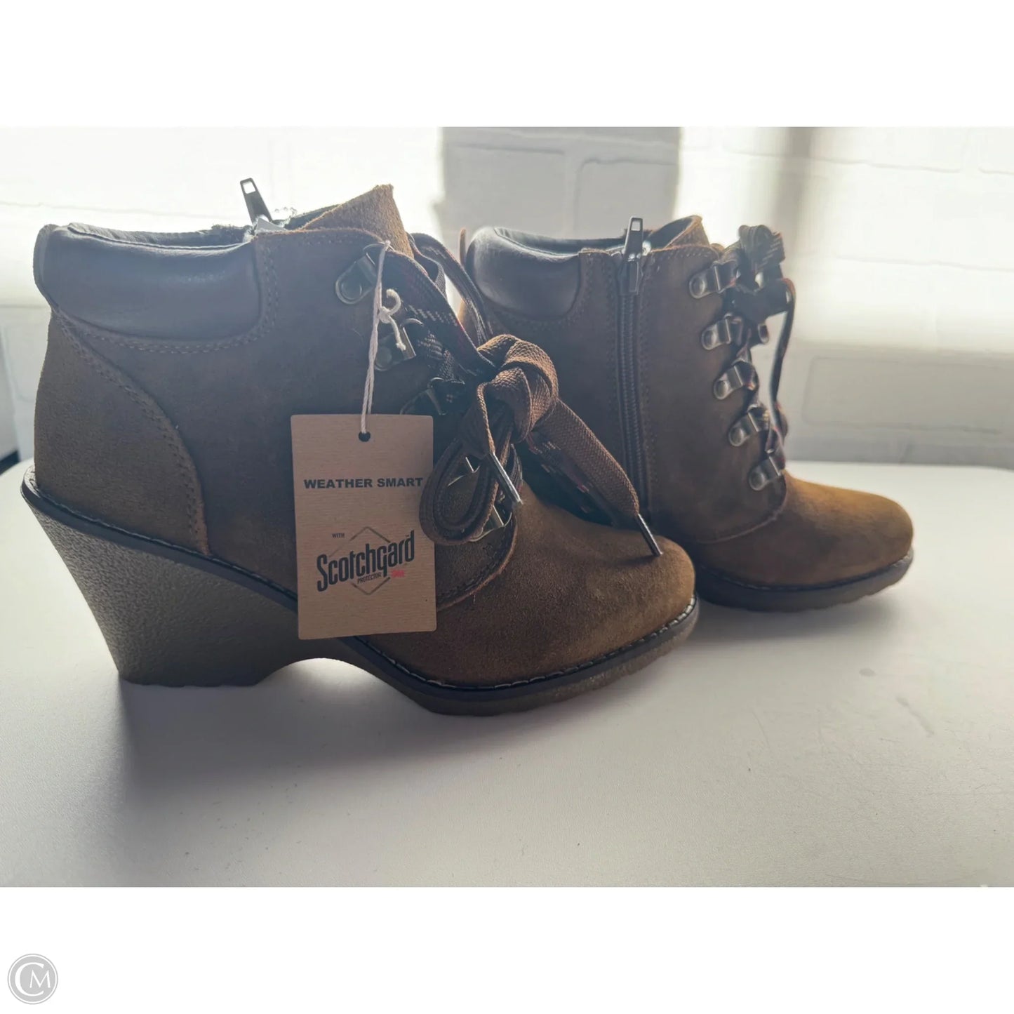 Boots Ankle Heels By White Mountain In Brown, Size: 8