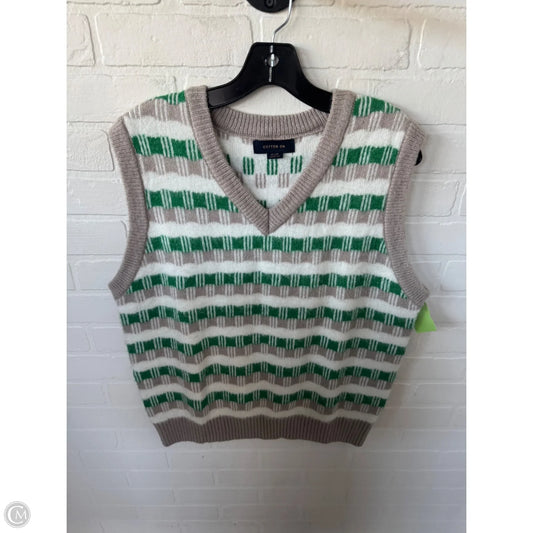 Vest Sweater By Cotton On In Tan & White, Size: Xs