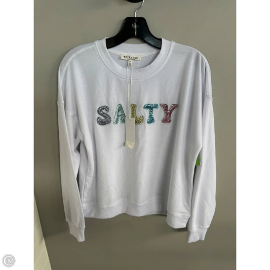 Sweatshirt Crewneck By Workshop In White, Size: S