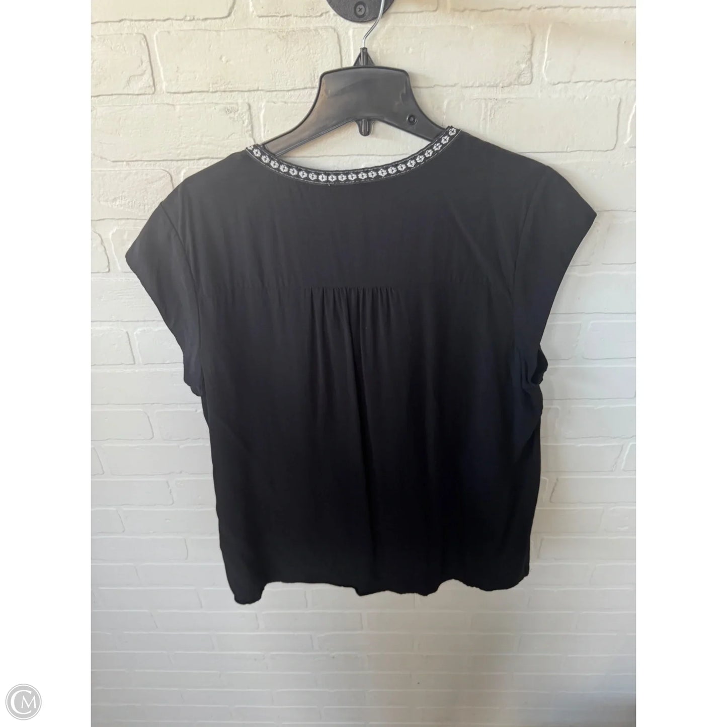 Top Short Sleeve By Dr2 In Black & White, Size: Xxl
