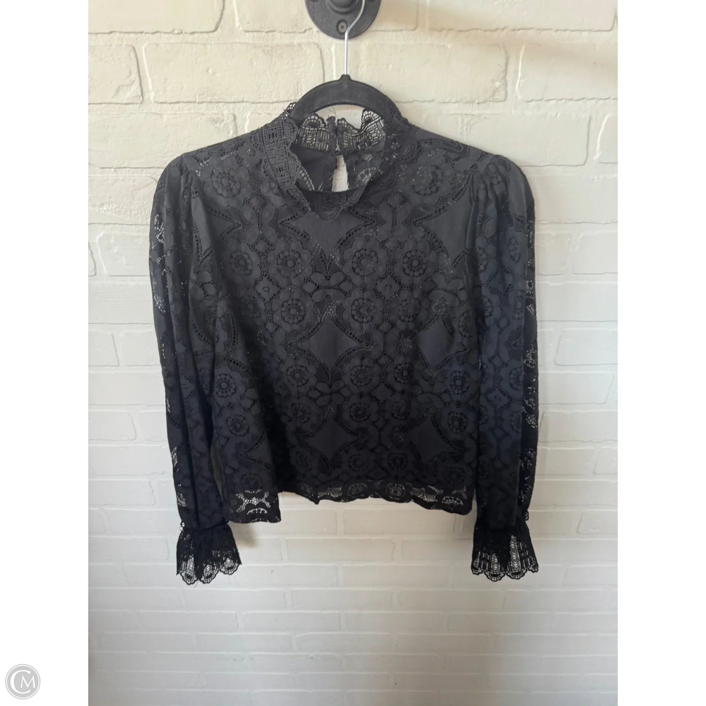 Top Long Sleeve By Clothes Mentor In Black, Size: L
