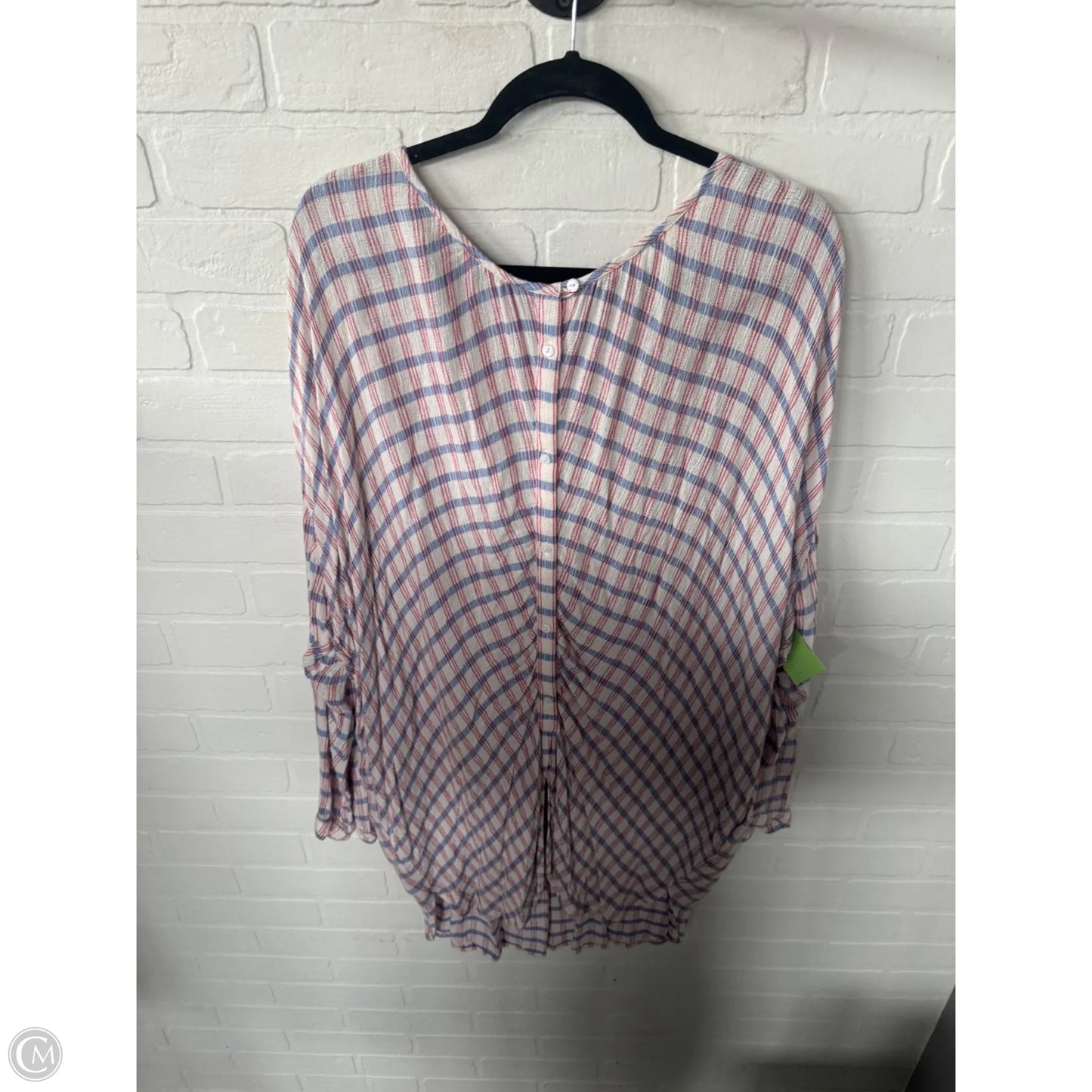 Tunic Long Sleeve By Saturday/sunday In Blue & Red & White, Size: S