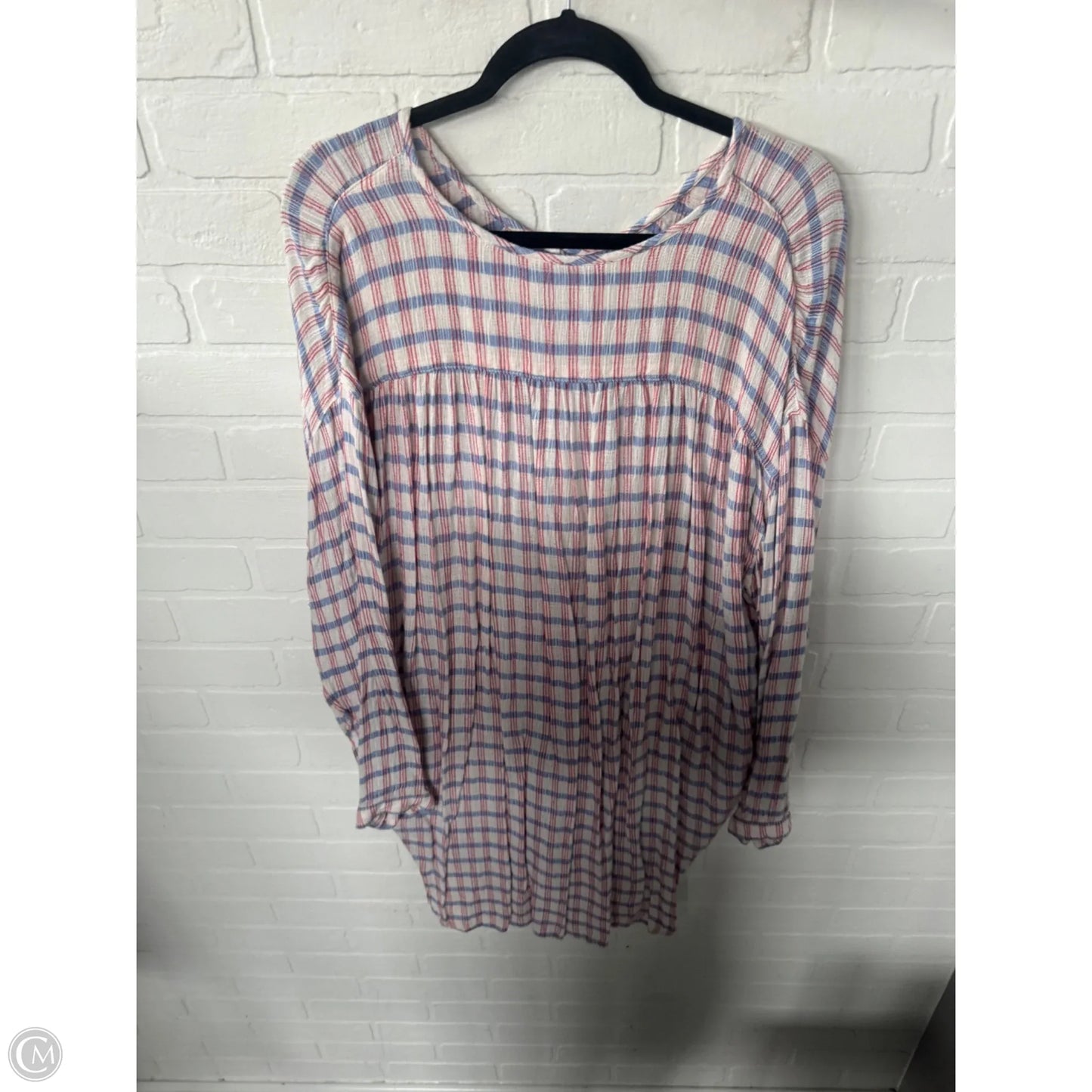 Tunic Long Sleeve By Saturday/sunday In Blue & Red & White, Size: S