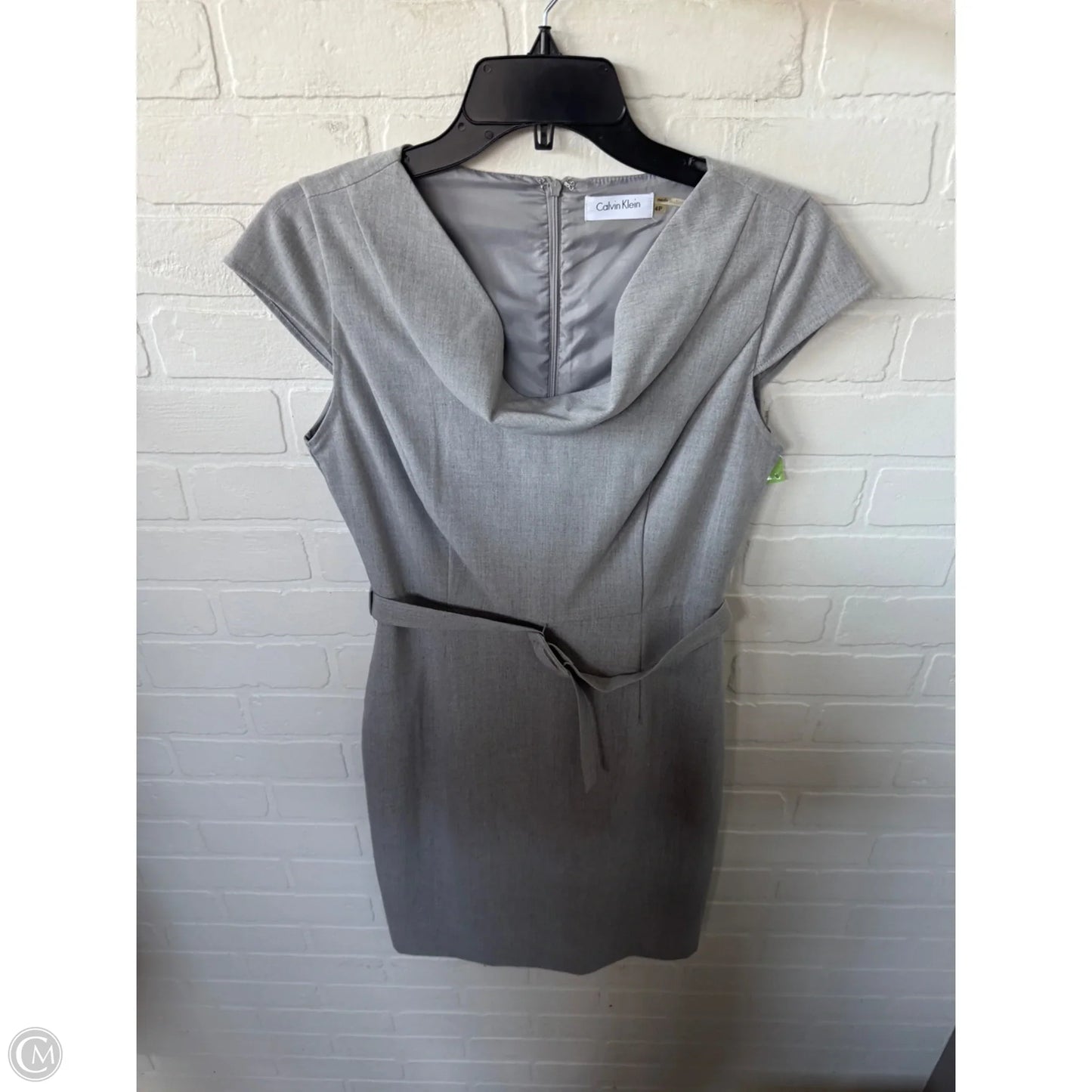 Dress Work By Calvin Klein In Grey, Size: Sp