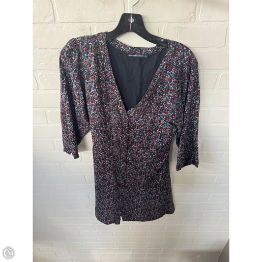 Dress Casual Short By Abercrombie And Fitch In Black & Blue, Size: L