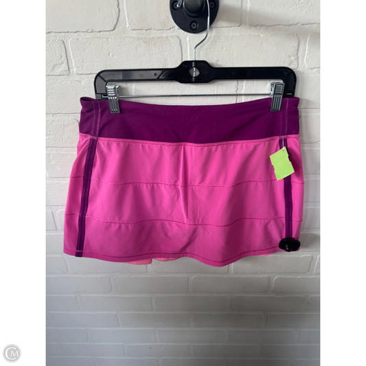 Athletic Skort By Lululemon In Pink & Purple, Size: 8