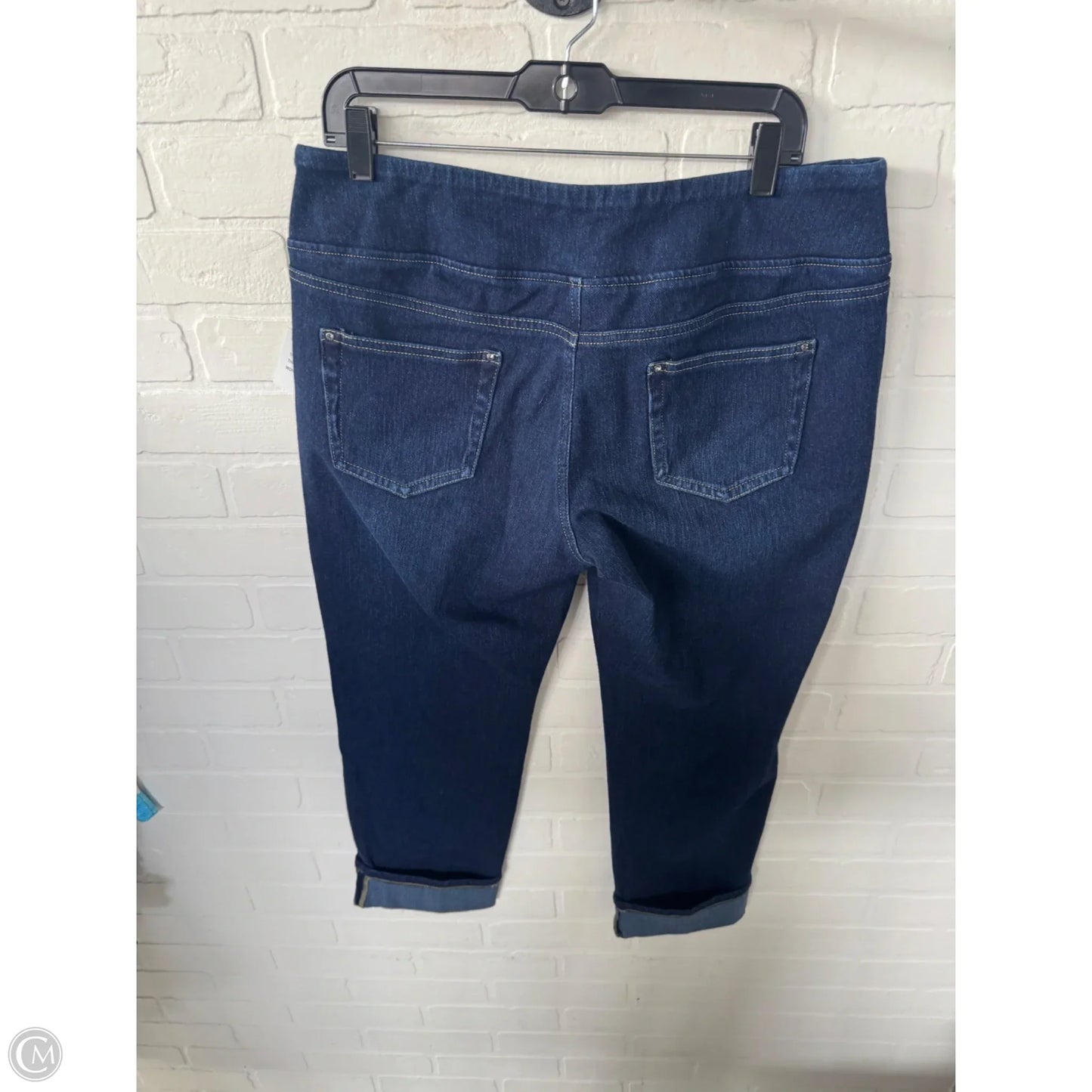 Jeans Cropped By Belle By Kim Gravel In Blue Denim, Size: 16