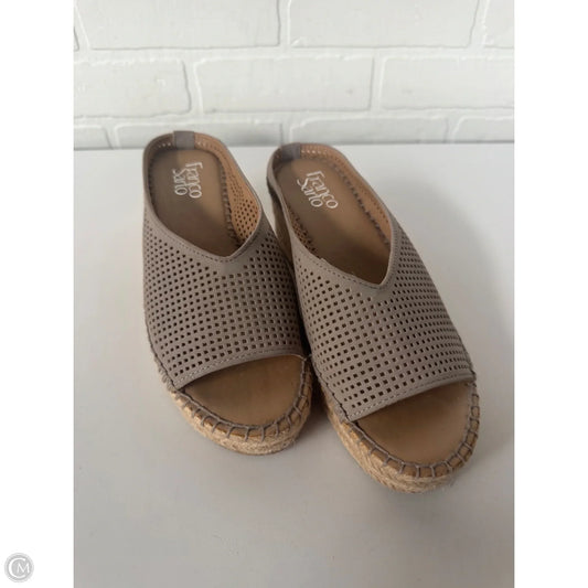 Sandals Heels Wedge By Franco Sarto In Grey, Size: 6.5