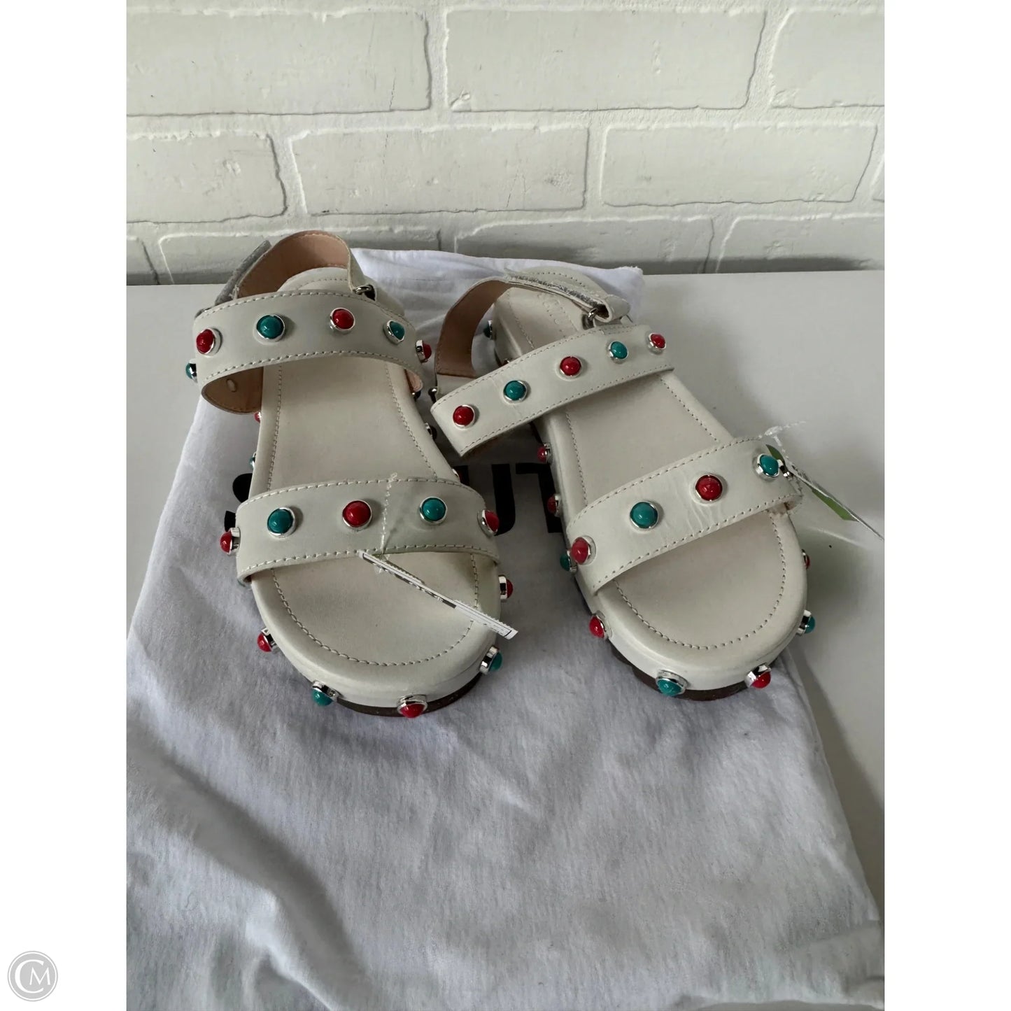 Sandals Flats By Schutz In Blue & White, Size: 7