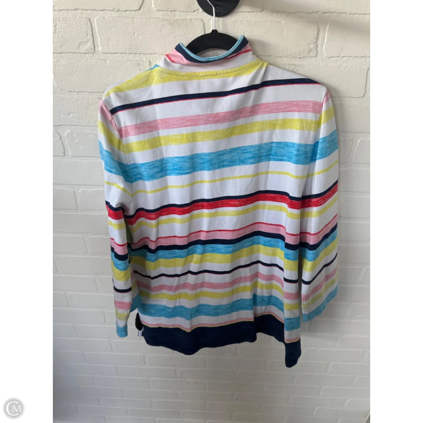 Sweatshirt Collar By Talbots In Blue & Yellow, Size: Xl