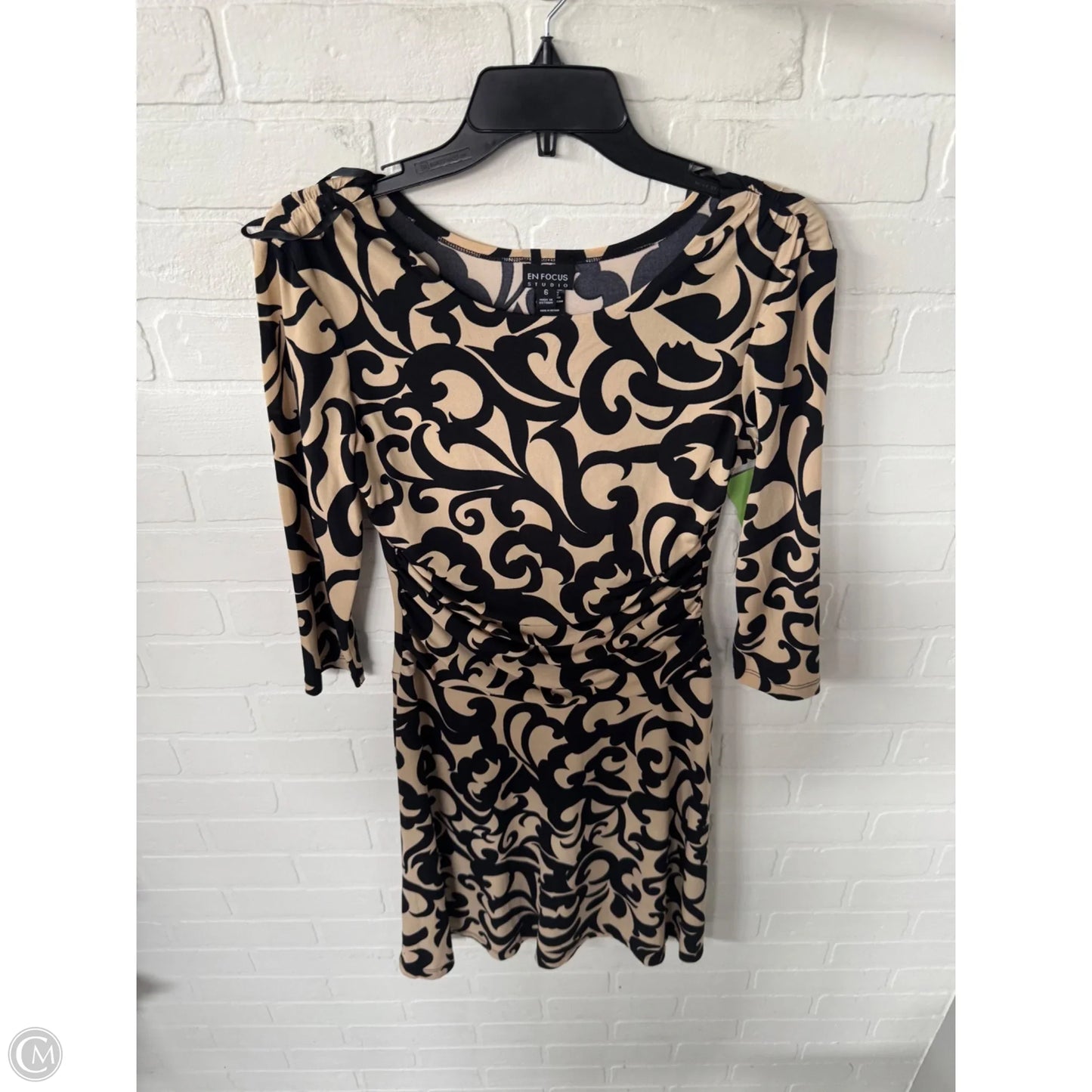 Dress Work By Enfocus In Black & Tan, Size: S