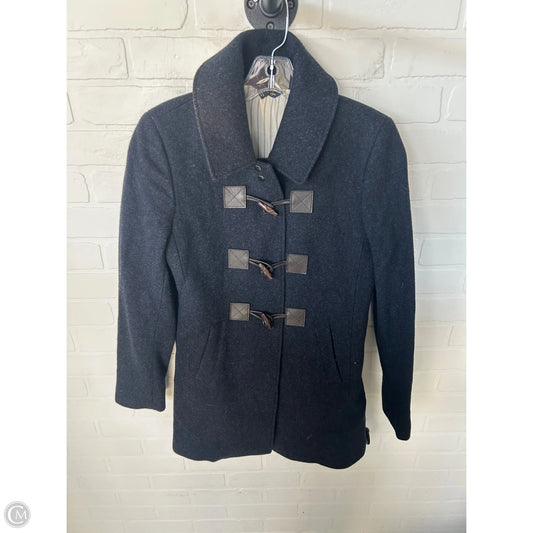 Coat Peacoat By Brooks Brothers In Blue, Size: Xs