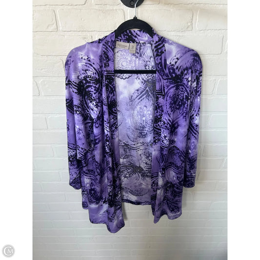Cardigan By Chicos In Purple, Size: Xl
