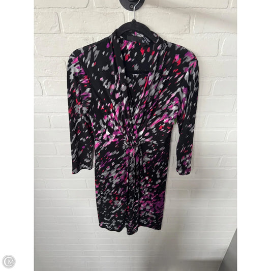 Dress Work By New York And Co In Black & Purple, Size: S