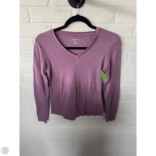 Top Long Sleeve Basic By Eddie Bauer In Purple, Size: S
