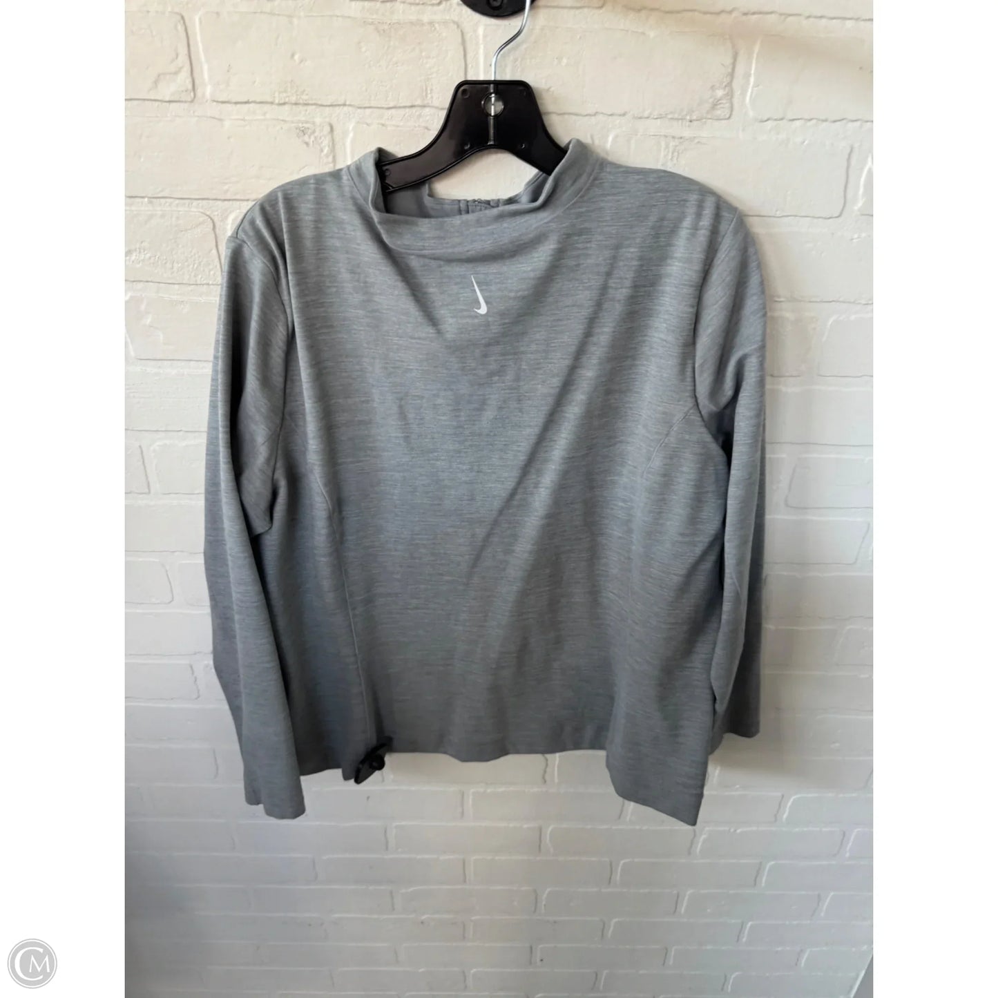 Athletic Jacket By Nike In Grey, Size: 1x