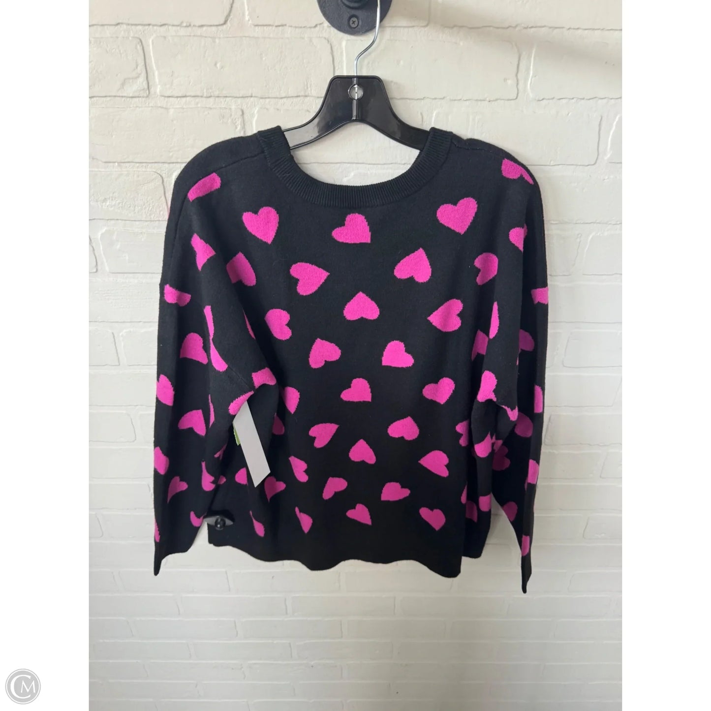 Sweater By Torrid In Black & Pink, Size: L