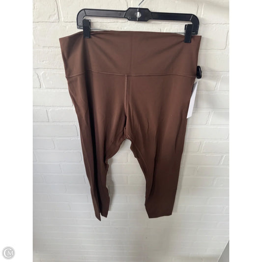 Athletic Leggings By Lululemon In Brown, Size: 18