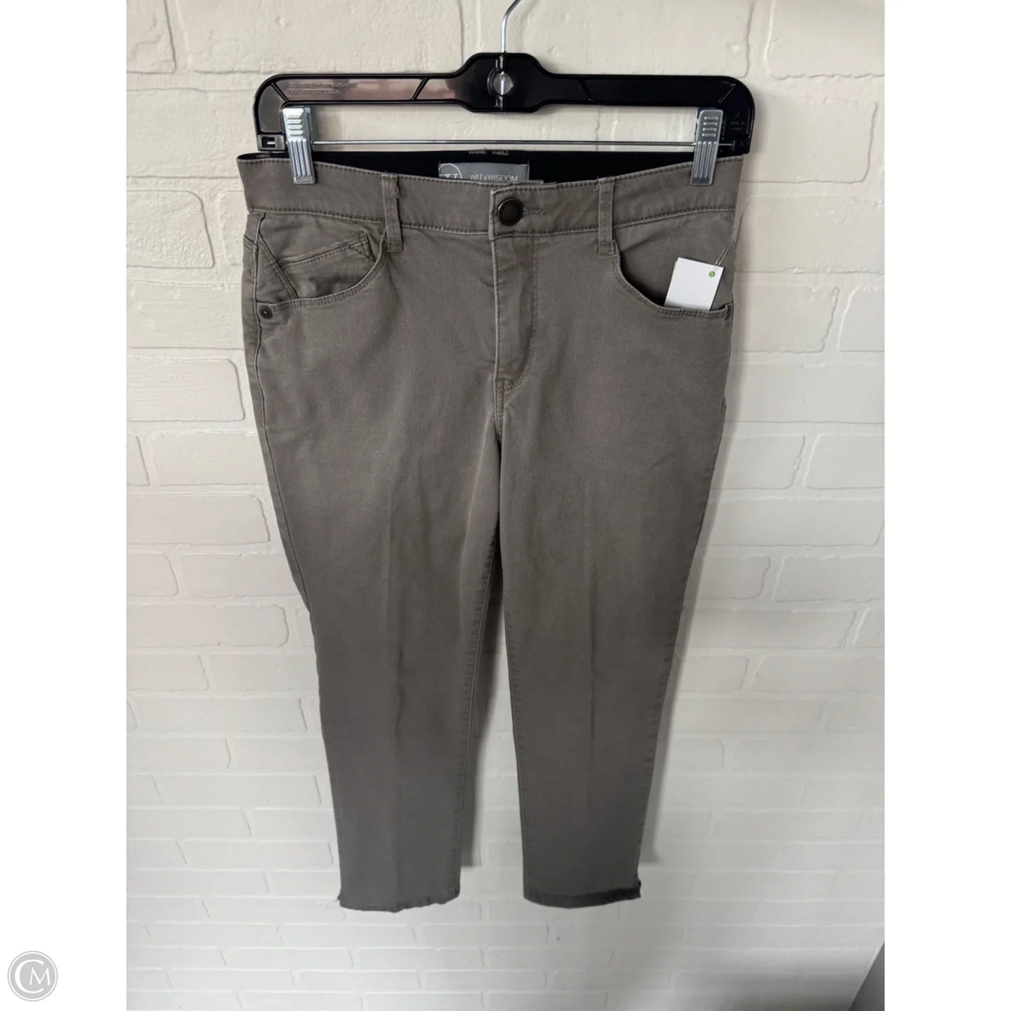 Jeans Straight By Wit & Wisdom In Brown Denim, Size: 4