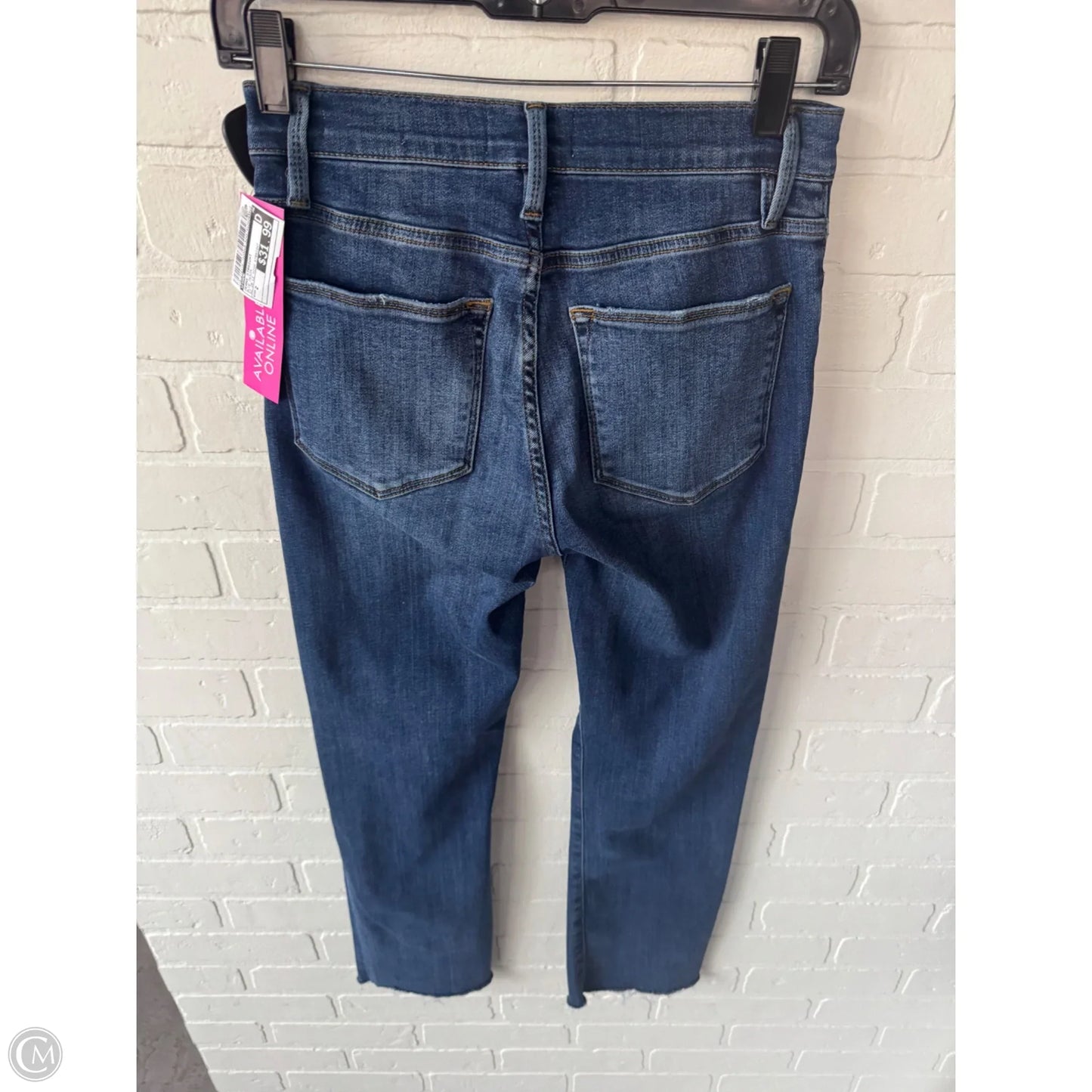 Jeans Straight By Frame In Blue Denim, Size: 2