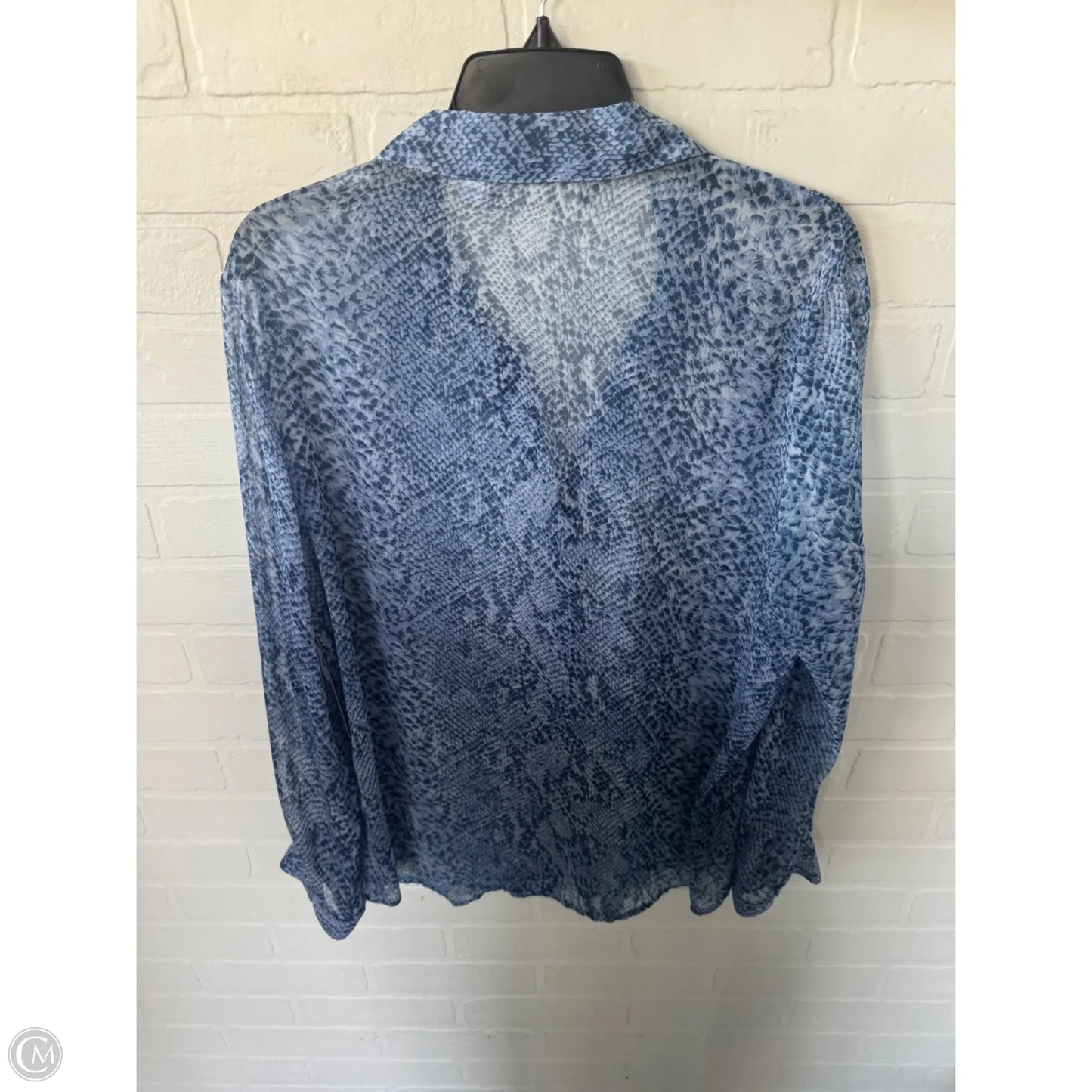 Top Long Sleeve By Chicos In Blue, Size: L