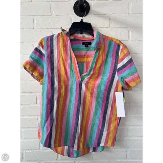 Top Short Sleeve By J. Crew In Striped Pattern, Size: Xs
