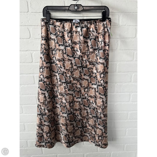 Skirt Midi By Peyton Jensen In Snakeskin Print, Size: 12