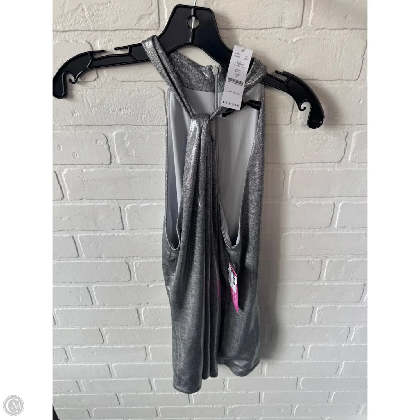 Top Sleeveless By White House Black Market In Silver, Size: M
