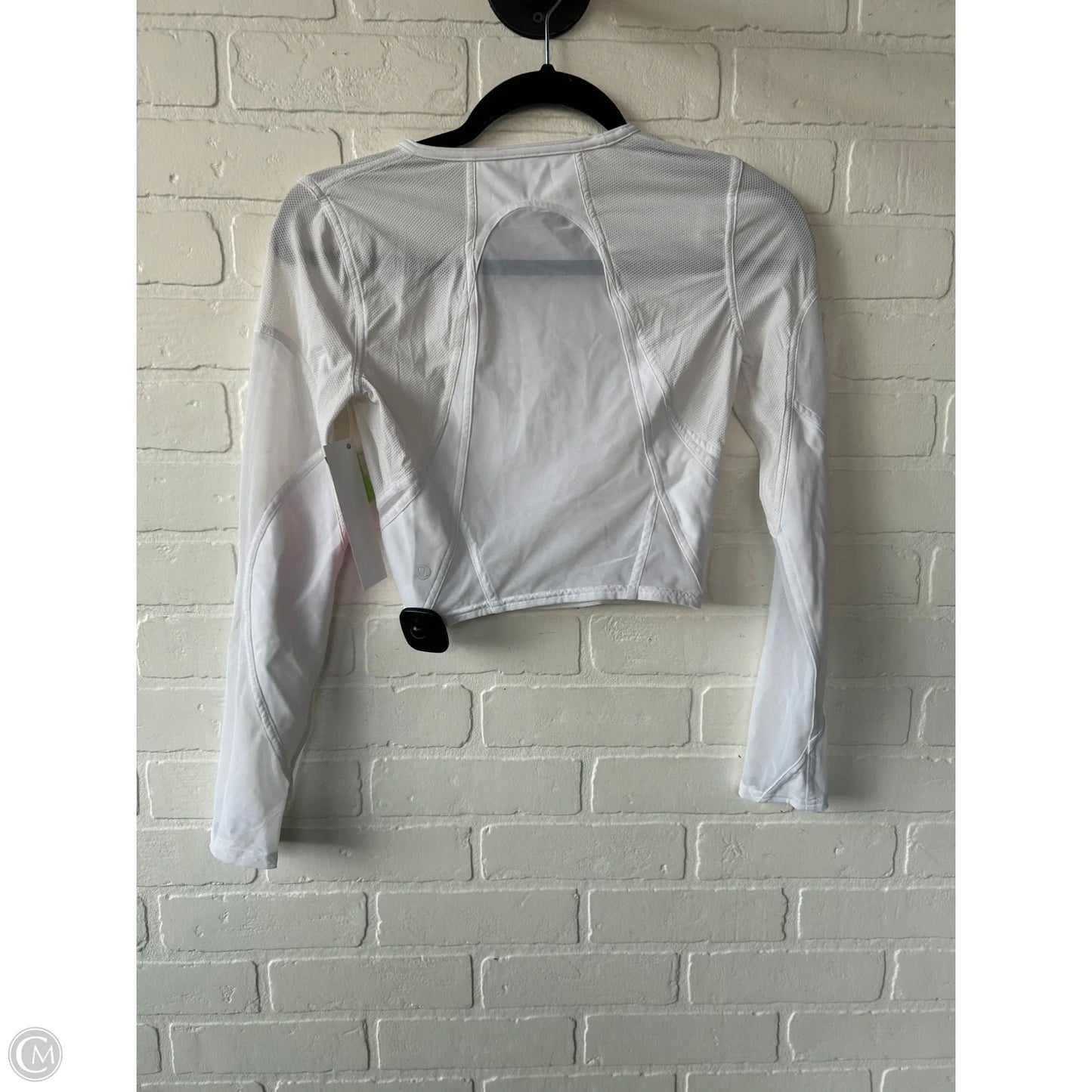 Athletic Top Long Sleeve Crewneck By Lululemon In White, Size: Xs