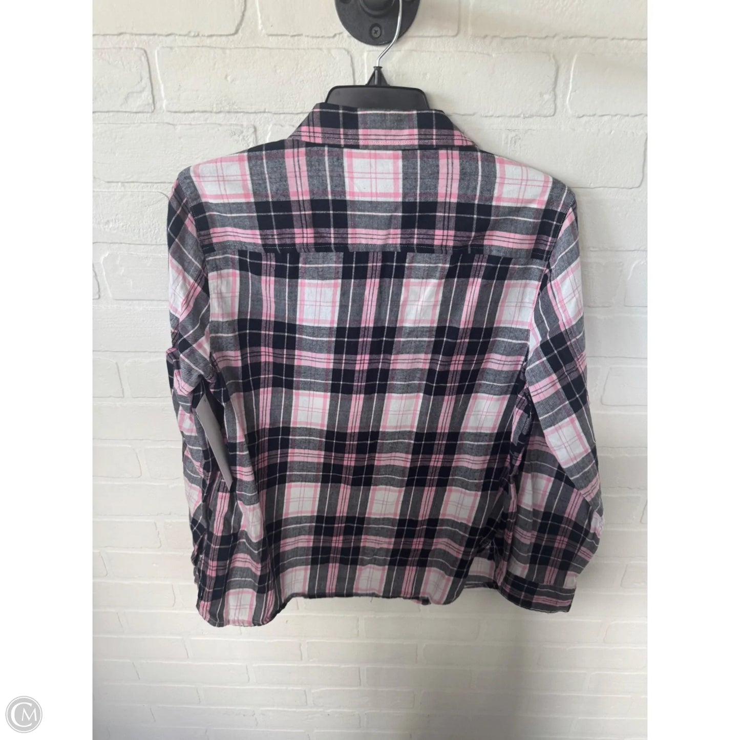 Top Long Sleeve By Tommy Hilfiger In Blue & Pink, Size: M