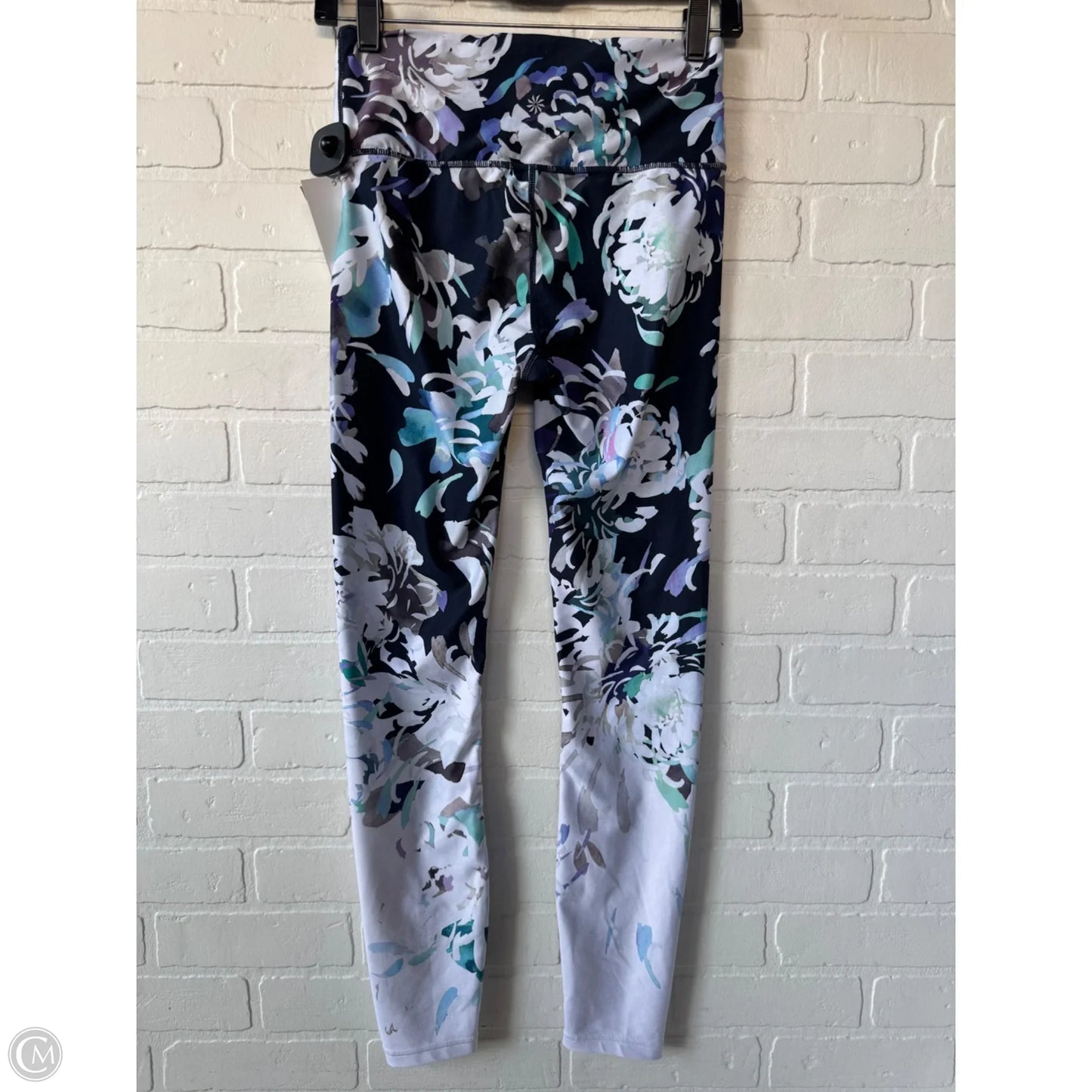 Athletic Leggings By Athleta In Blue & White, Size: 4l