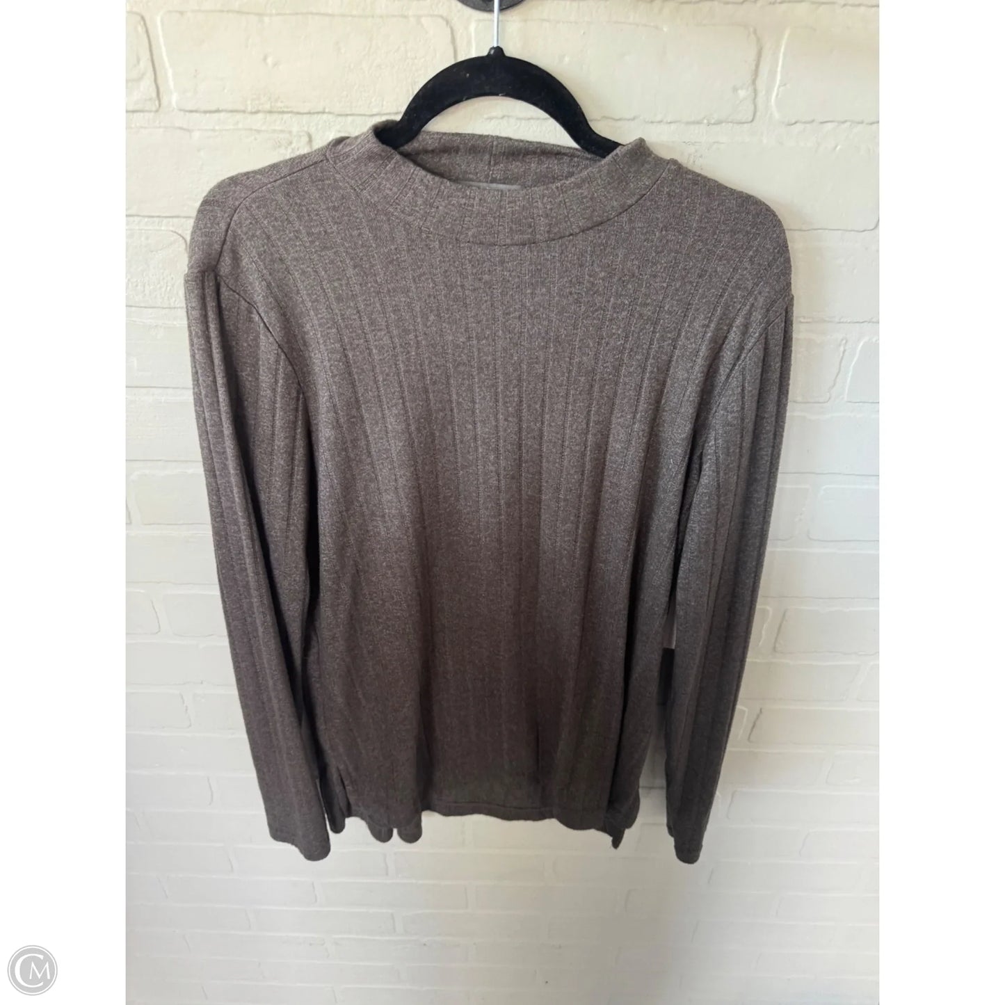 Top Long Sleeve By Matty M In Brown, Size: M