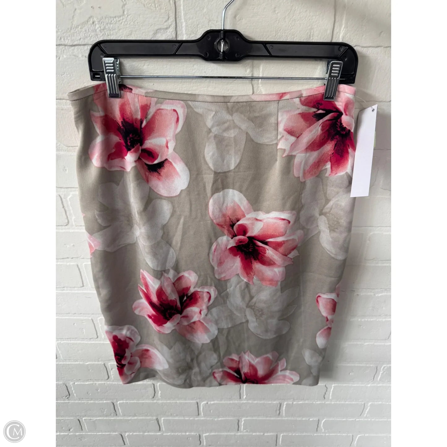 Skirt Midi By Calvin Klein In Pink & Tan, Size: 8