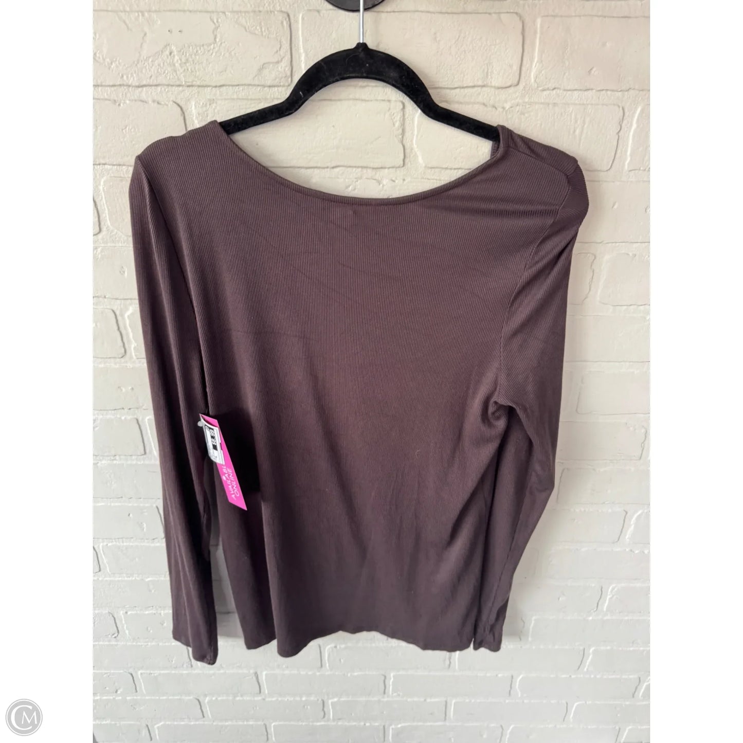 Top Long Sleeve Basic By 41 Hawthorn In Brown, Size: Xl