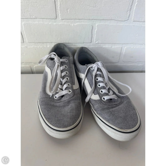 Shoes Sneakers By Vans In Grey & White, Size: 8