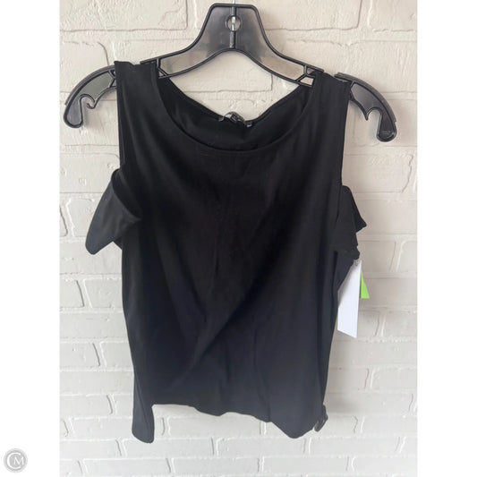 Top Short Sleeve Designer By Lafayette 148 In Black, Size: L
