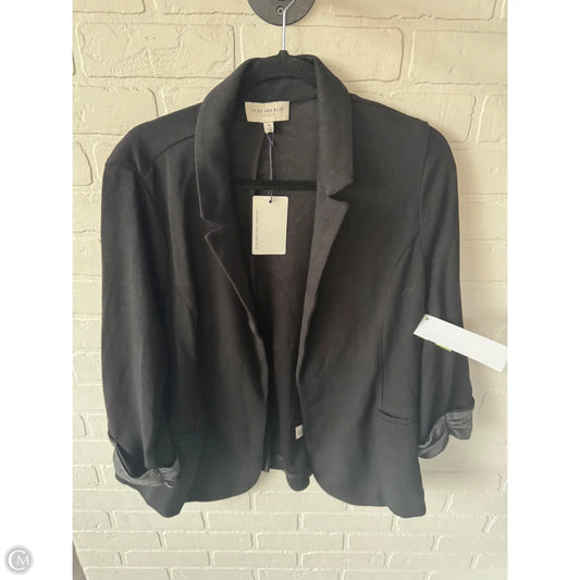 Blazer By Skies Are Blue In Black & Grey, Size: 1x