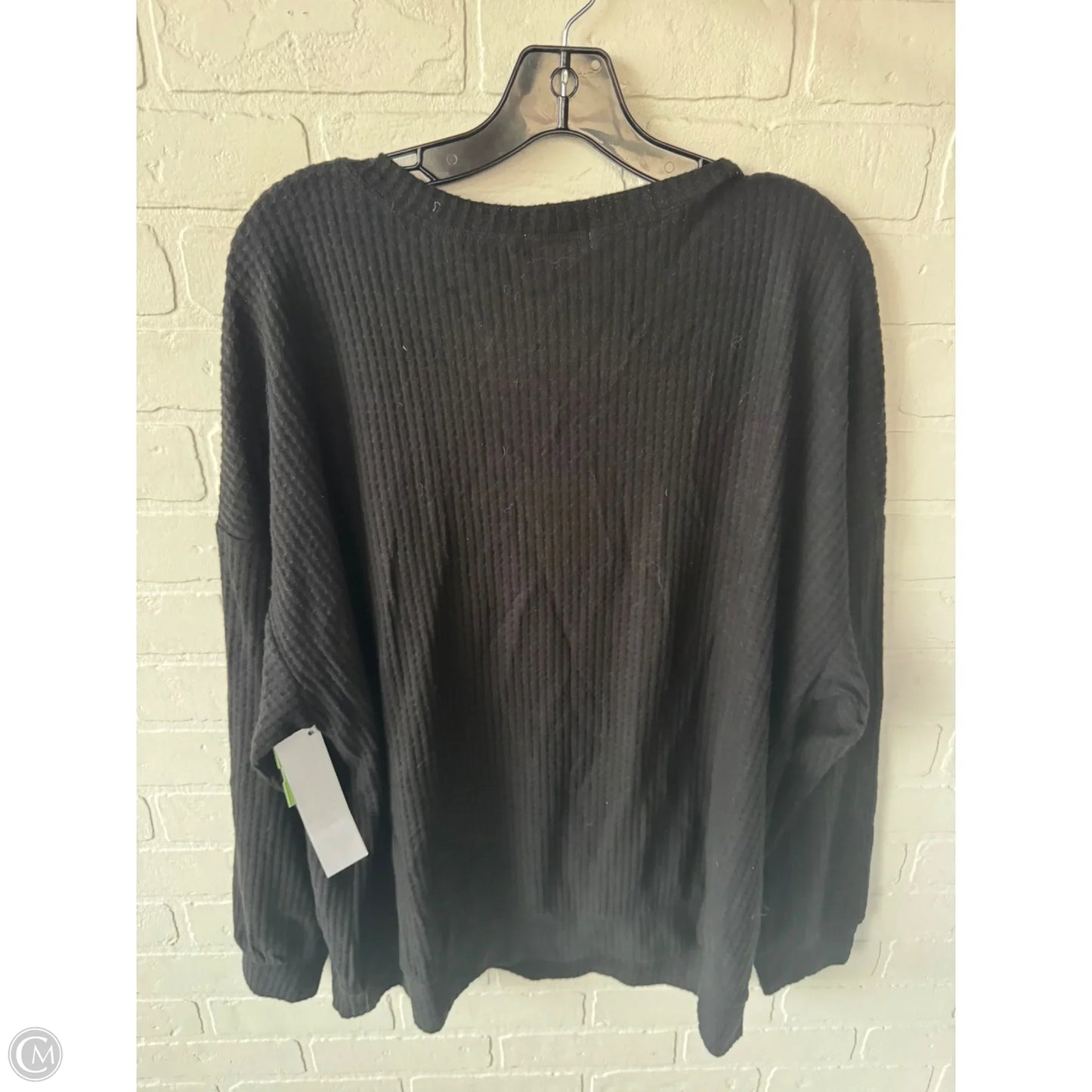 Top Long Sleeve By Nine Britton In Black, Size: 1x