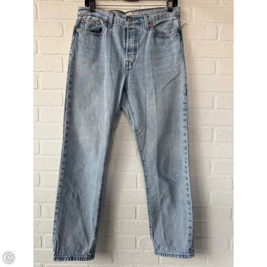 Jeans Straight By Levis In Blue Denim, Size: 8