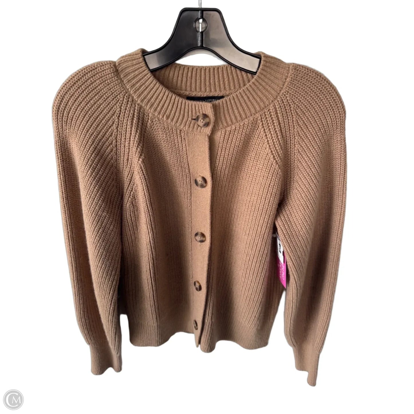 Sweater Cardigan By Banana Republic In Tan, Size: S