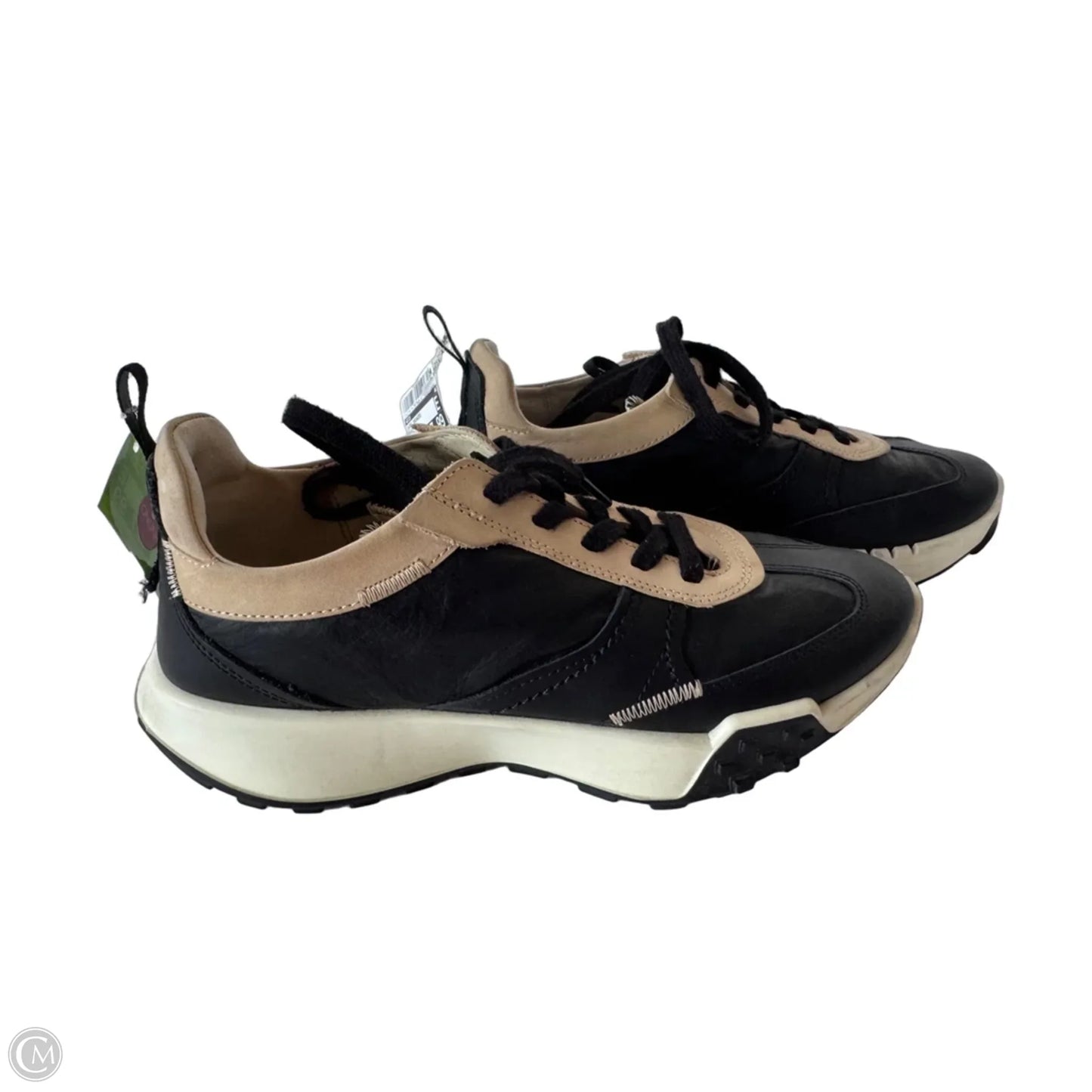 Shoes Sneakers By Ecco In Black & Tan, Size: 8