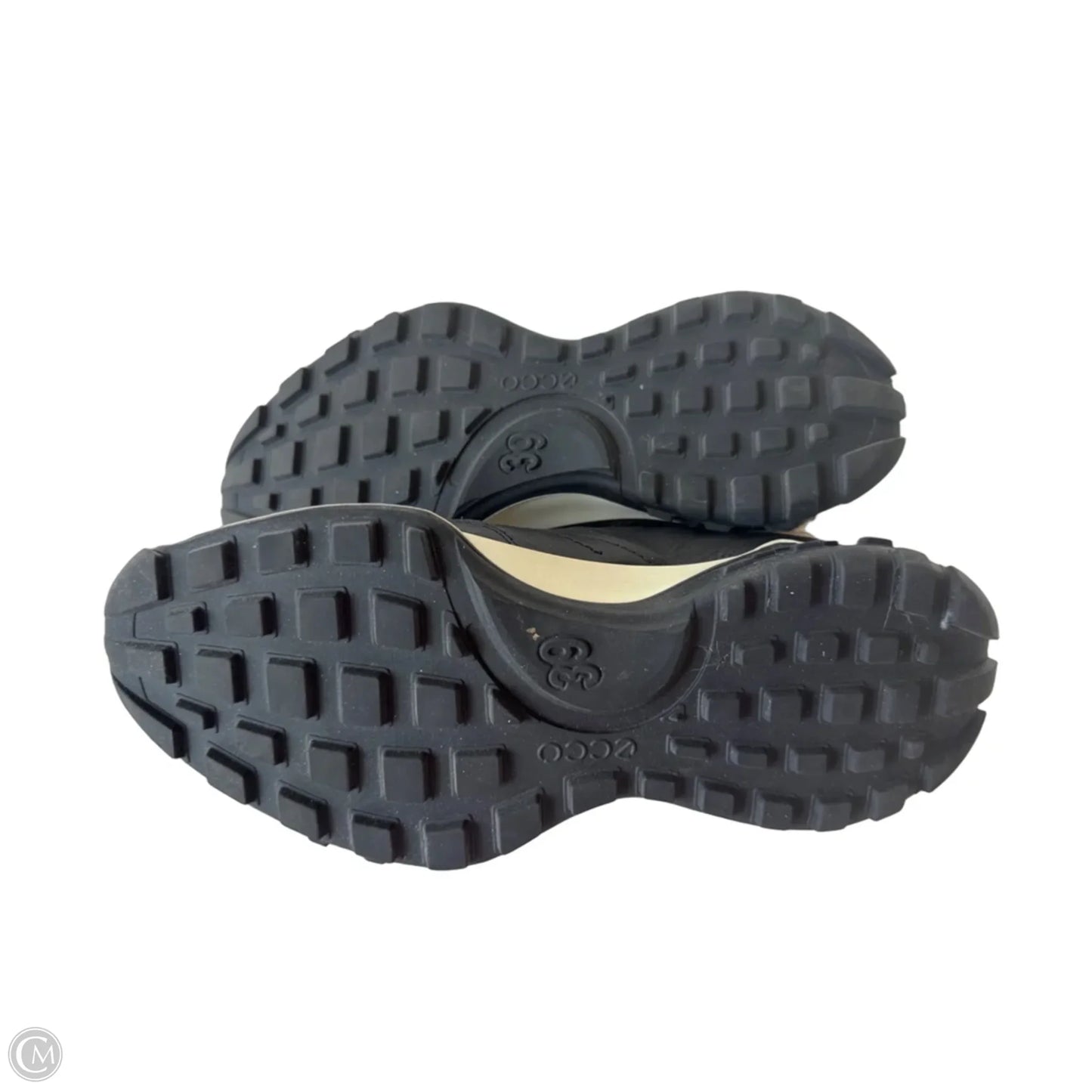 Shoes Sneakers By Ecco In Black & Tan, Size: 8