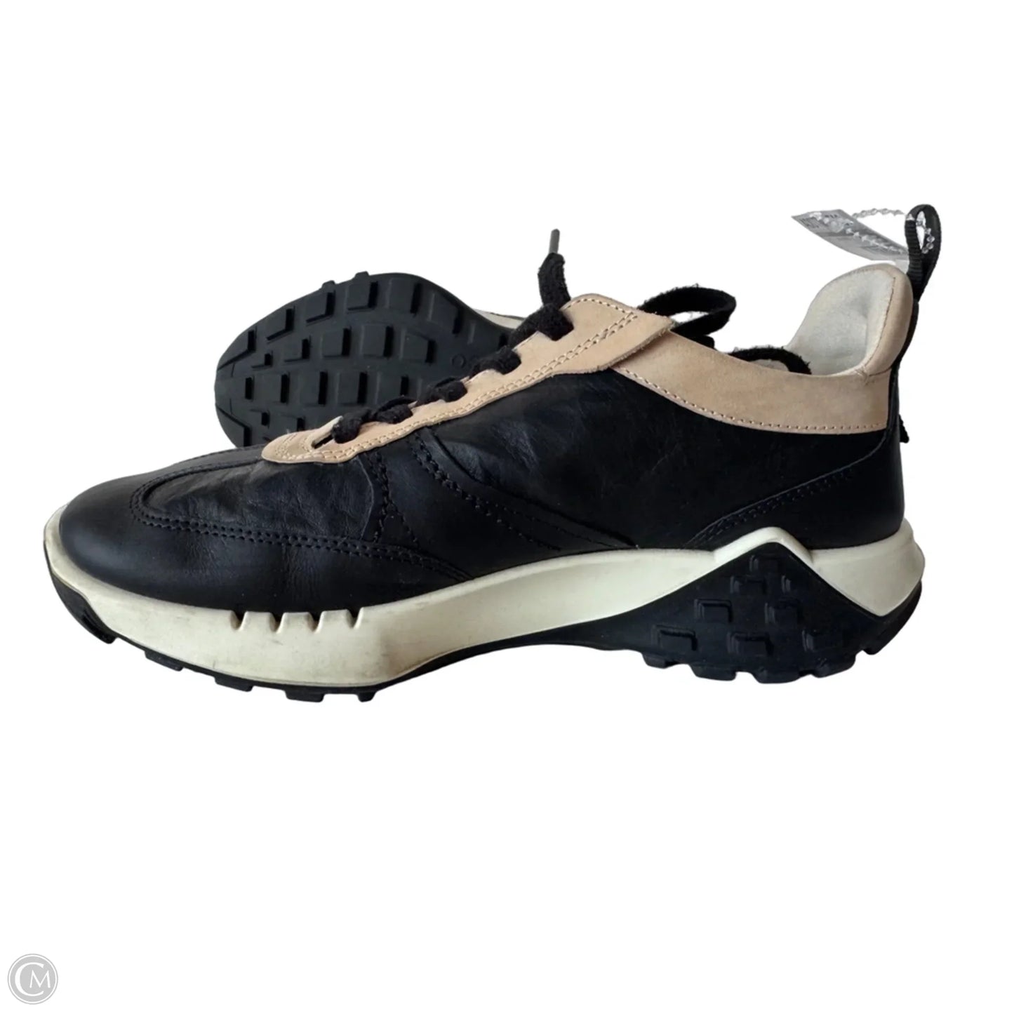 Shoes Sneakers By Ecco In Black & Tan, Size: 8