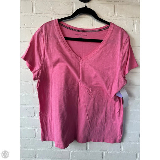 Top Short Sleeve Basic By Tommy Hilfiger In Pink, Size: Xl