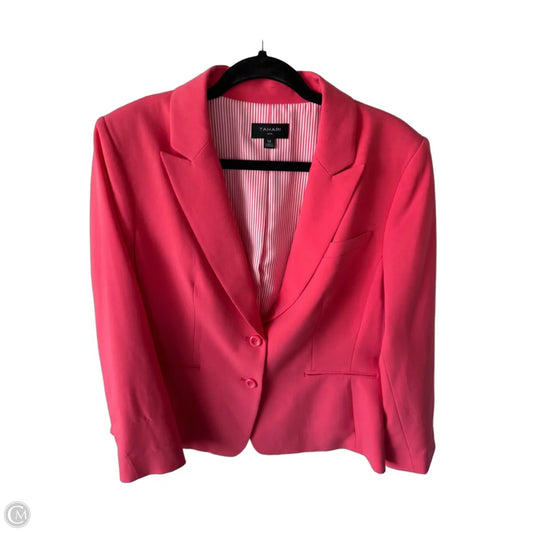 Blazer By Tahari By Arthur Levine In Pink, Size: L