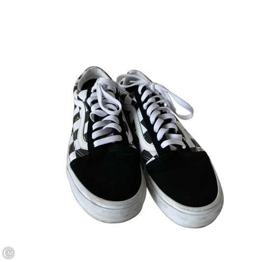 Shoes Sneakers By Vans In Black & White, Size: 8.5
