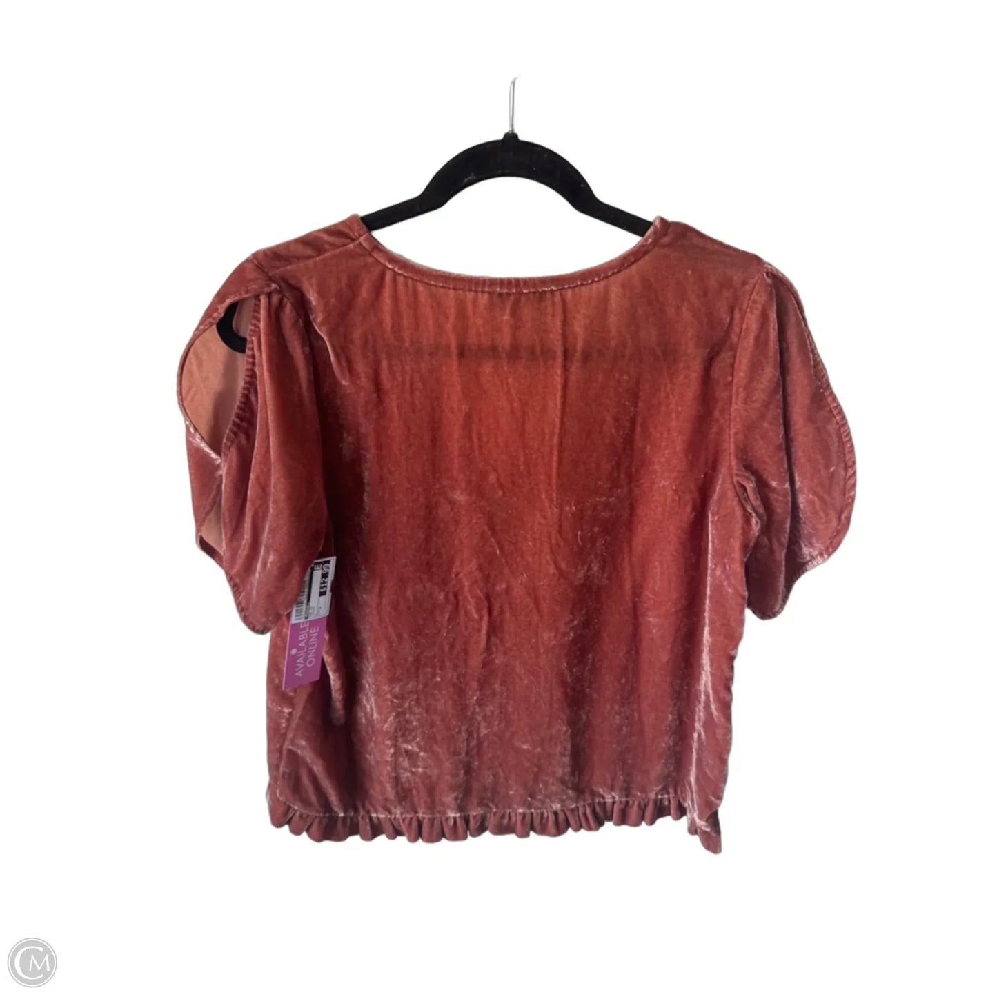 Top Short Sleeve By Madewell In Orange, Size: S