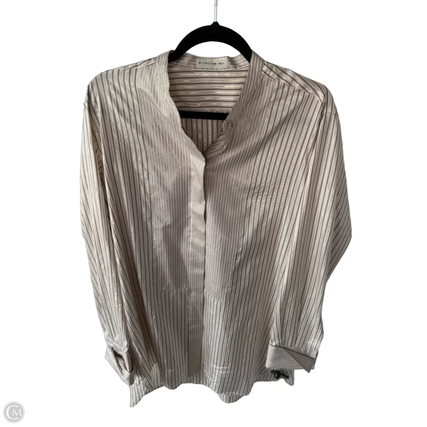 Tunic Long Sleeve By Etro In Gold & Tan, Size: L