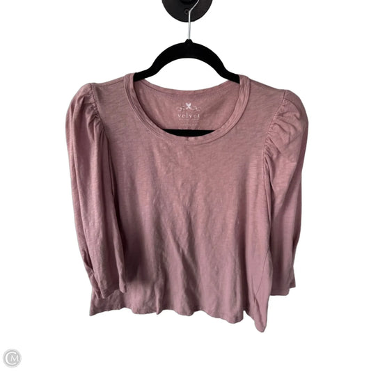 Top 3/4 Sleeve By Velvet By Graham & Spencer In Pink, Size: M
